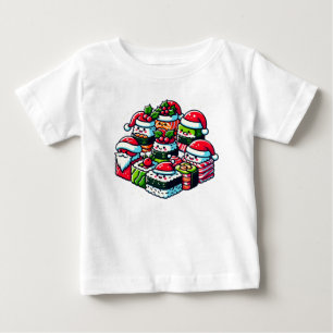 Santa's Sushi Delight - Festive Christmas Art Baby T-Shirt