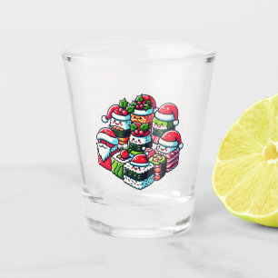 Santa's Sushi Delight - Festive Christmas Art Shot Glass