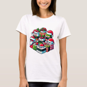 Santa's Sushi Delight - Festive Christmas Art T-Shirt