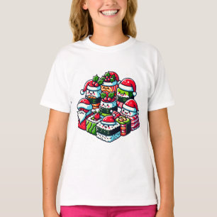 Santa's Sushi Delight - Festive Christmas Art T-Shirt