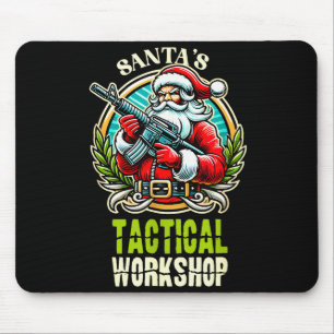 Santa's Tactical Workshop Santa Has Guns And Chris Mouse Mat
