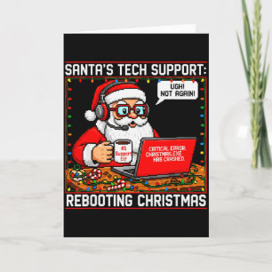 Santas Tech Support_ Rebooting Christmas Funny _7 Card
