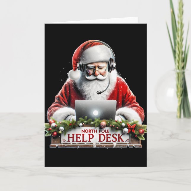 Santa's Tech Support Santa's North Pole Help Chris Card (Front)