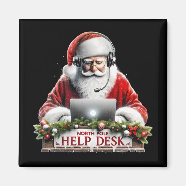 Santa's Tech Support Santa's North Pole Help Chris Magnet (Front)