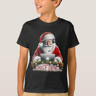 Santa's Tech Support Santa's North Pole Help Chris T-Shirt