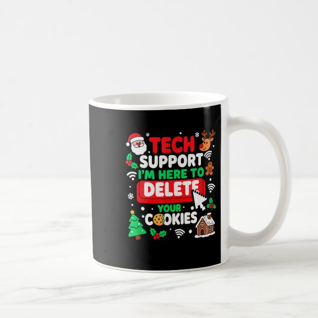 Santa's Tech Suprt Rebooting Christmas Computer Me Coffee Mug (Right)