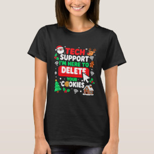Santa's Tech Suprt Rebooting Christmas Computer Me T-Shirt