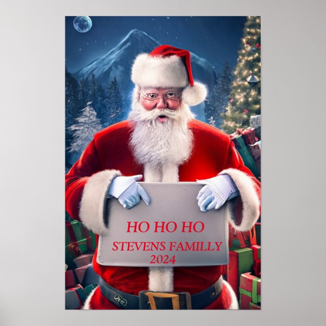 Santa's Timeless Yuletide Blessing Poster (Front)