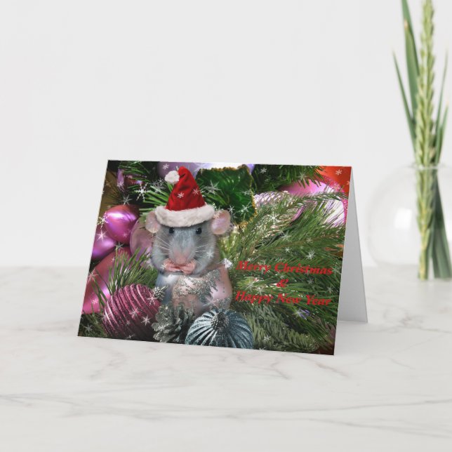 Santa's Tiniest Little Helper Holiday Card (Front)