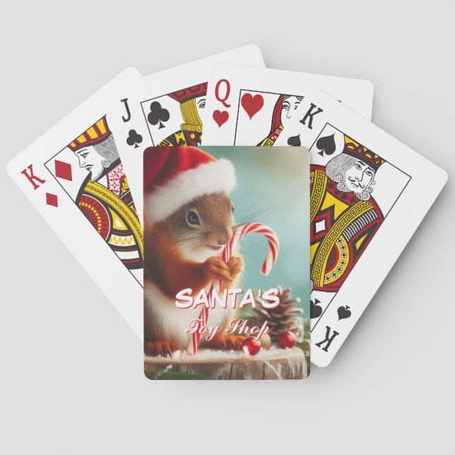 Santa's Toy Shop Playing Cards Customisable  (Back)