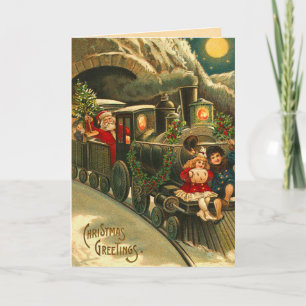 Santa's Train Christmas Card