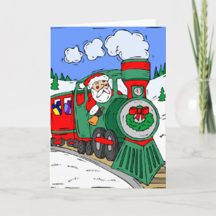 Santa's Train Holiday Card