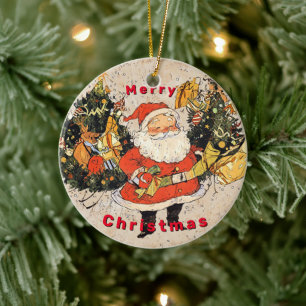 Santa's Trees - Christmas  Ceramic Tree Decoration