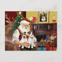 Santa's Two Jack Russell Terriers
