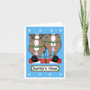 Santa's View 2 Holiday Card