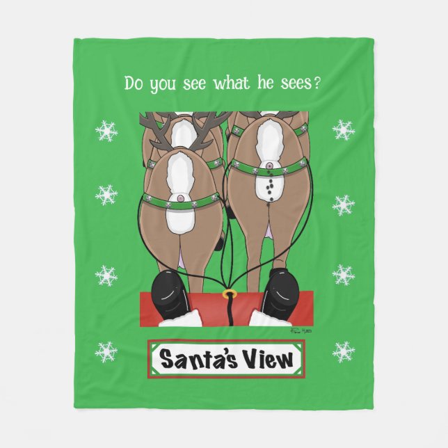 Santa's View Fleece Blanket (Front)