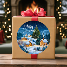 Santa's Village Christmas Tree Custom Gift