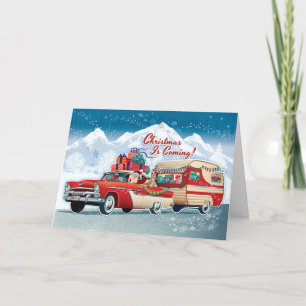 Santas Vintage Camper Christmas Cards