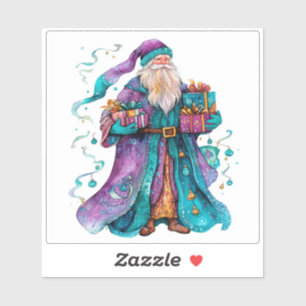 Santa's Violet Gift-Laden Holiday