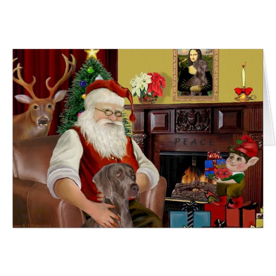 Santa's Weimaraner (N) Card