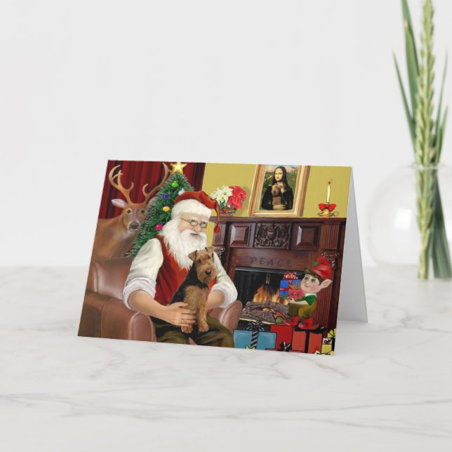 Santa's Welsh Terrier Holiday Card (Front)