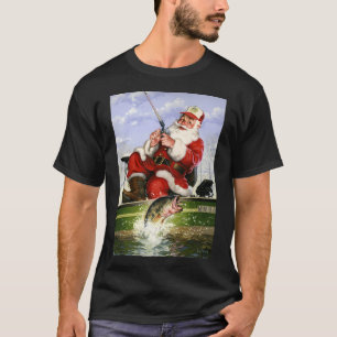 Santa's Winter Fishing Adventure – Funny Holiday T-Shirt