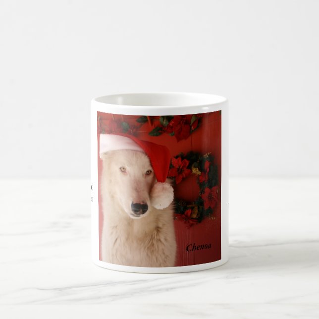 Santa's Winter Wolfland White Mug (Center)
