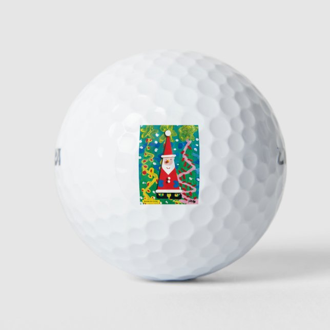 Santa's Winter Wonderland - Kids Art for CHOC Golf Balls (Front)