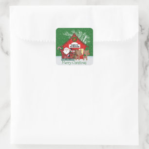 Santa's Workshop Christmas Holiday sticker