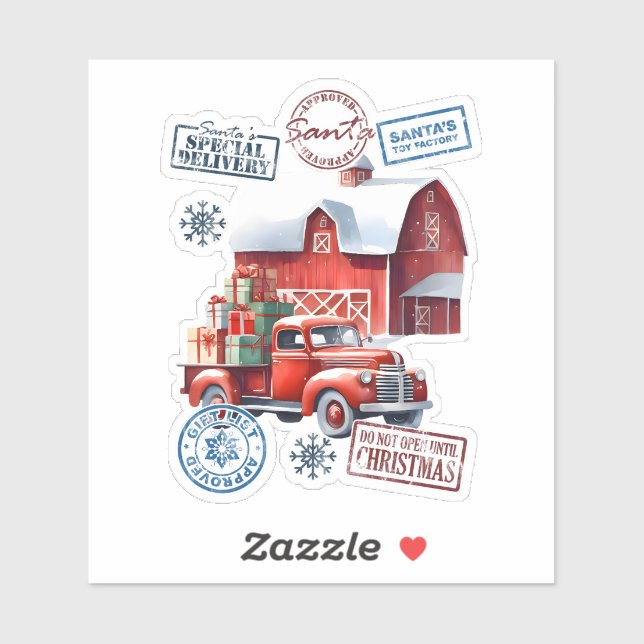 Santa's Workshop Gift Delivery Truck (Sheet)