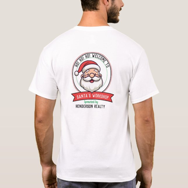 Santa's Workshop Little Helper Elf Personalised T-Shirt (Back)