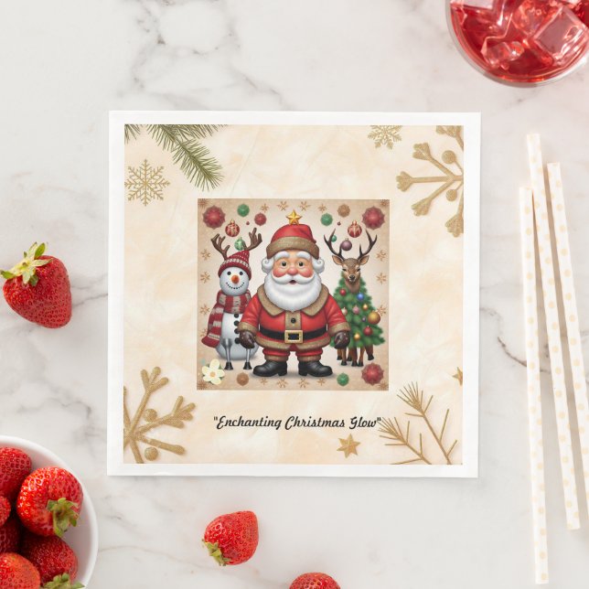 "Santa's Workshop" Napkin (Insitu)
