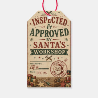 Santa's Workshop Quality Control Gift Tags