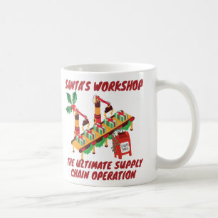 Santa's workshop, ultimate supply chain operation coffee mug