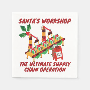 Santa's workshop, ultimate supply chain operation napkin