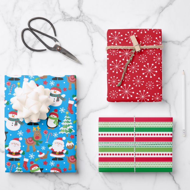 Santas Wrapping Paper Sheet (Front)