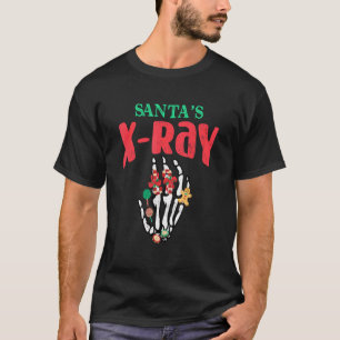 Santa's X Ray Candy Cane Christmas Radiology Techn T-Shirt