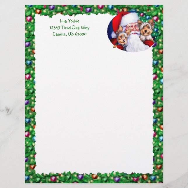 Santa's Yorkies at Christmas (Front)