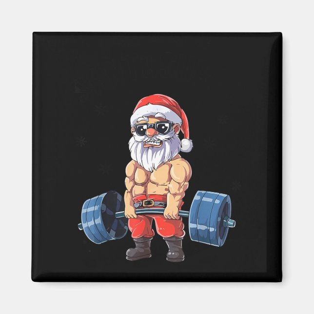 Santashred Funny Santa Meme Xmas Gym Bodybuilding  Magnet (Front)