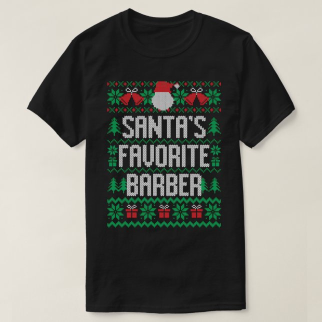 Santax27s Favourite Barber T-Shirt (Design Front)