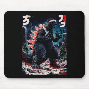 Santazilla Japanese Monster Kaiju Dinosaur Christm Mouse Mat