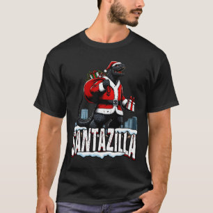 Santazilla Kaiju Santa Christmas Japanese Monster  T-Shirt