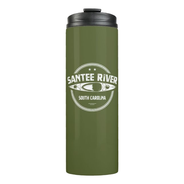 Santee River South Carolina Kayaking Thermal Tumbler (Front)