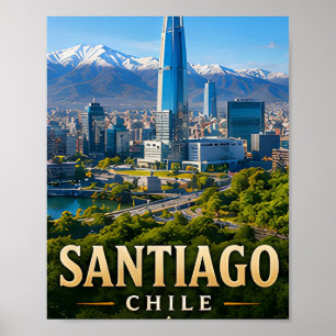 Santiago Andes Skyline and Chilean Elegance Poster