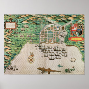 Santiago, Cape Verde, 1589 Poster