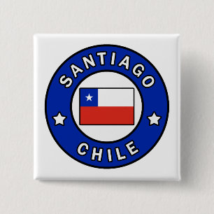 Santiago Chile 15 Cm Square Badge