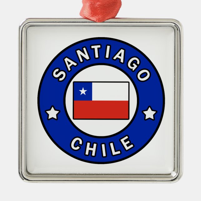 Santiago Chile Metal Tree Decoration (Front)