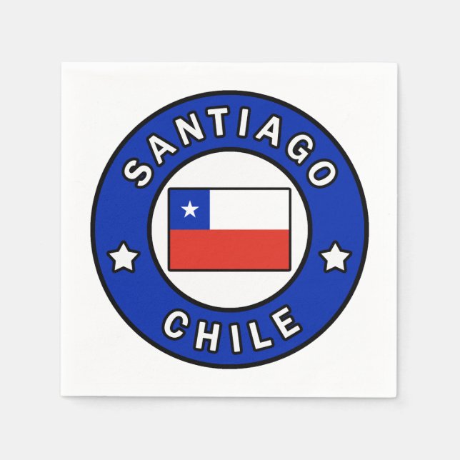 Santiago Chile Napkin (Front)