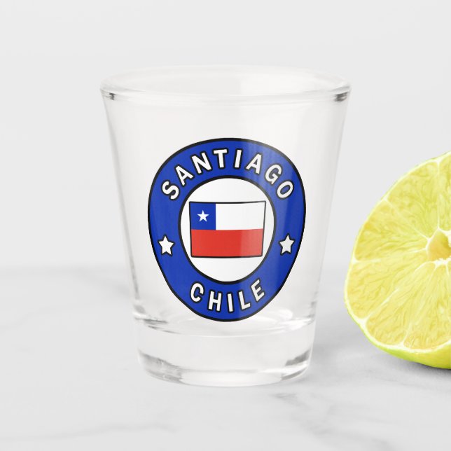 Santiago Chile Shot Glass (Front)