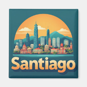 Santiago Chile Travel Keepsake Gift For Explorers Magnet